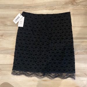 Black Heart Lace Skirt